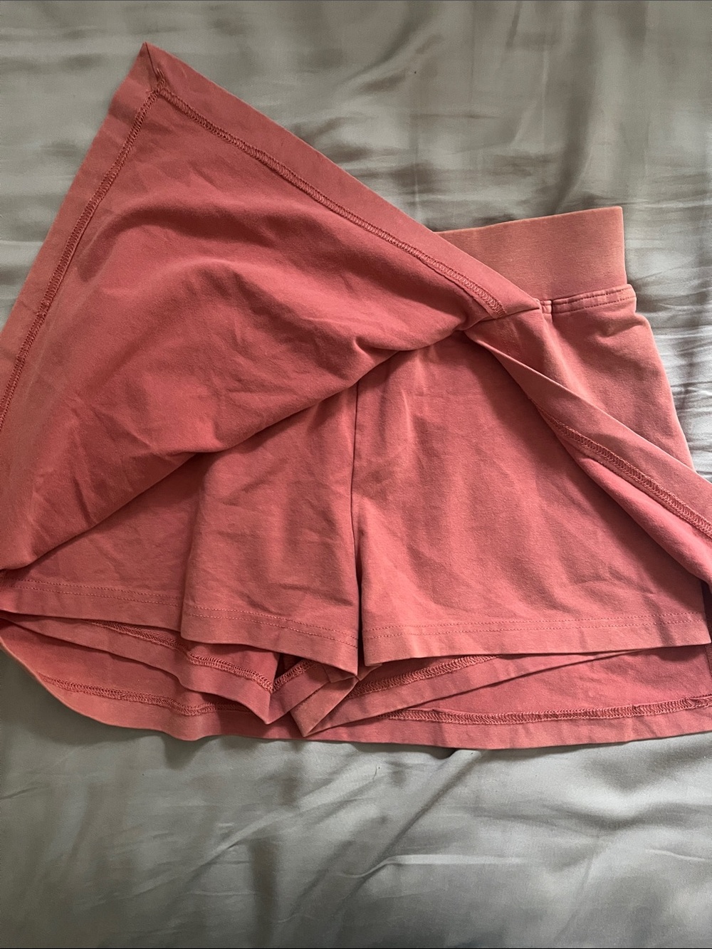 Women’s Cotton Tank Top & Skort Set - Brick Red - XS/S - Picture 6 of 7
